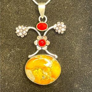 Maligano Jasper and garnet gemstones